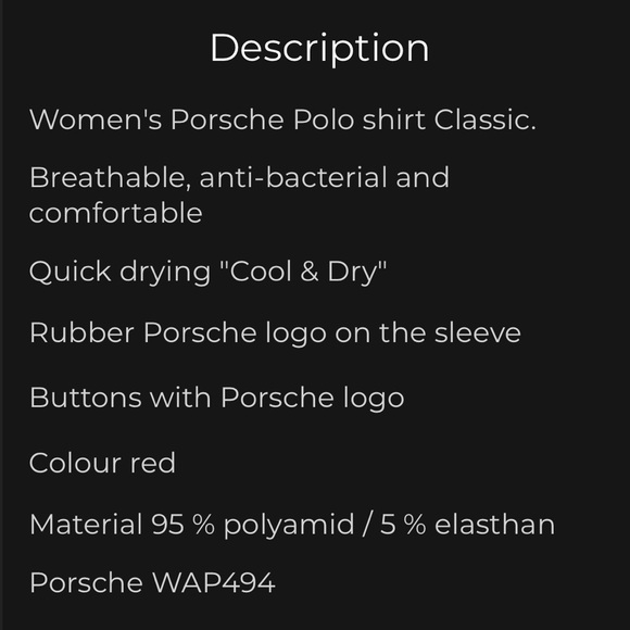 NWT Porsche Driver’s Selection Women’s Classic Polo Shirt - Picture 9 of 10